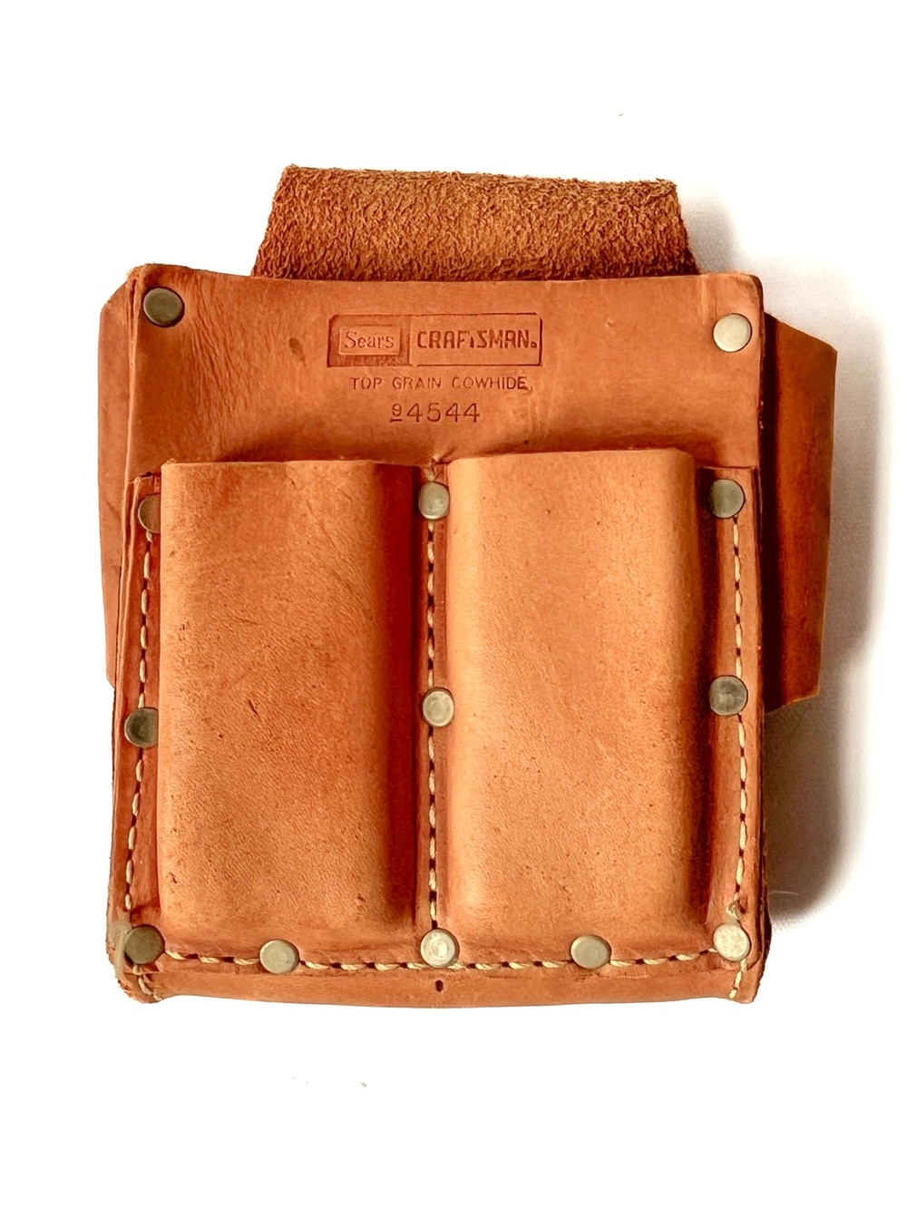 Vintage Sears Craftsman Cowhide Leather Tool Pouch For Belt #4544 Never Used